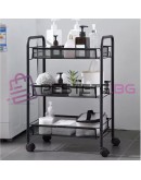 Метална кухненска етажерка 3 нива мобилна